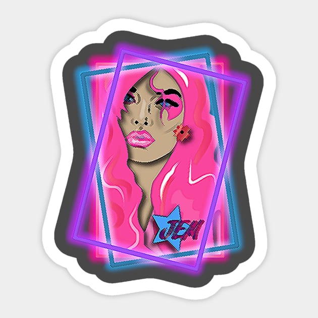 Jem Crosshatch Sticker by G9Design